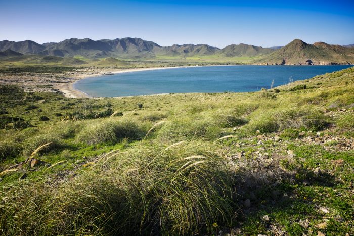 Vue en hauteur de Cabo de Gata à Almeria, en Espagne